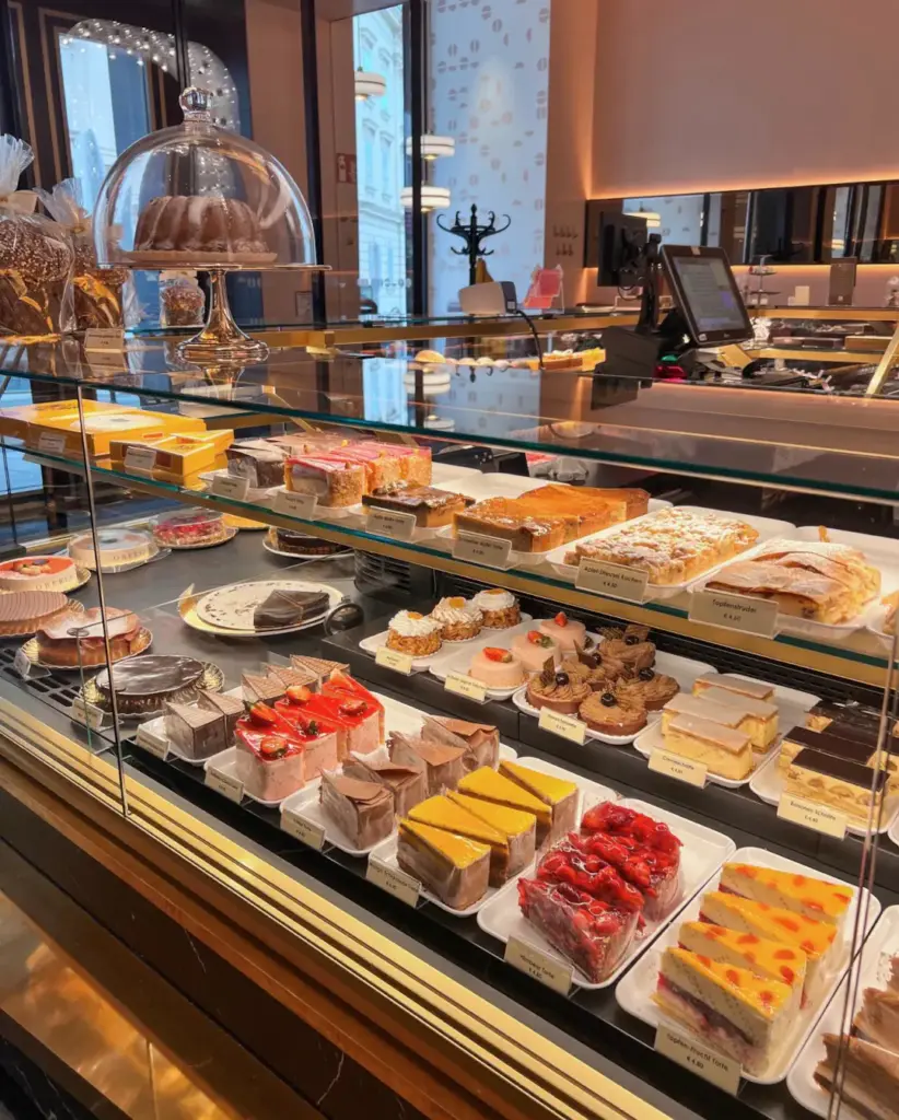 Сладости на прилавке Вена